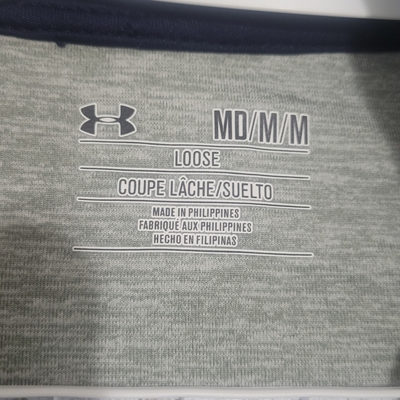 Under ARMOUR Womens 1/2 Zip Pullover size M/M gray and navy blue - Picture 8 of 8